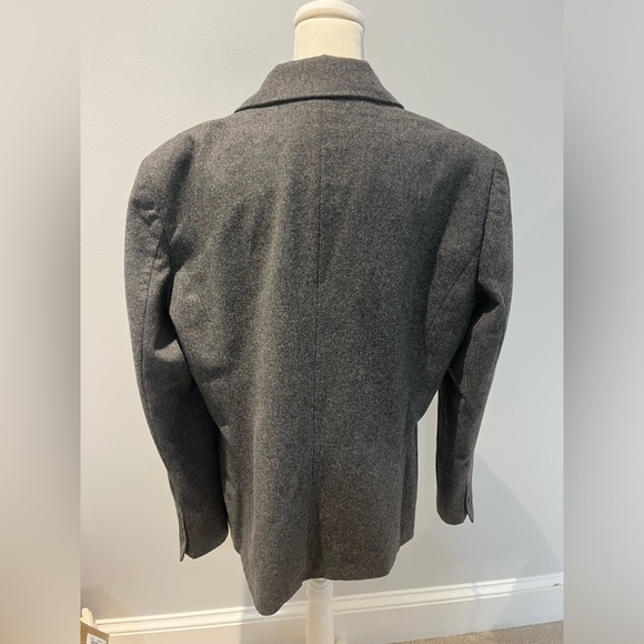 Chadwick’s Gray Blazer Jacket Size 14 P Wool Blend Professional Business Wear - Picture 4 of 10